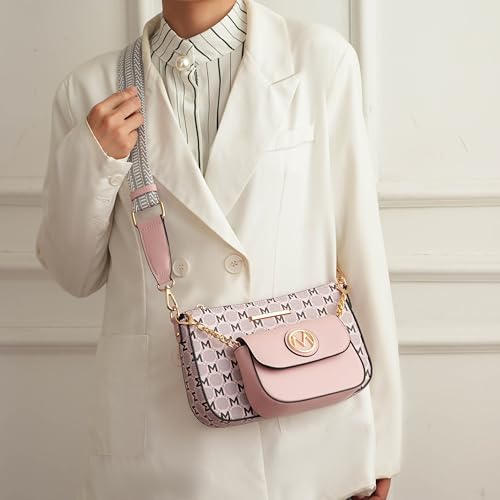 MKF Collection Women's Crossbody Bag, Printed Vegan Leather Shoulder Bag Handbag Purse By Mia K4