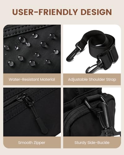 Image of LOVEVOOK Crossbody Bag for Women, Multi-Pockets Purse, Nylon Shoulder Handbags, Water-Resistant & Lightweight