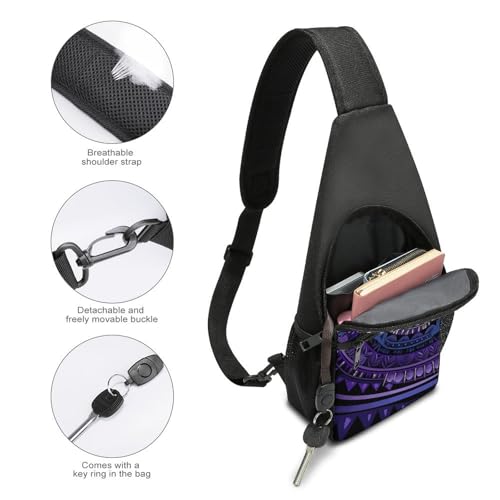Morral bandolera estilo tribal liviano para senderismo miniatura 4