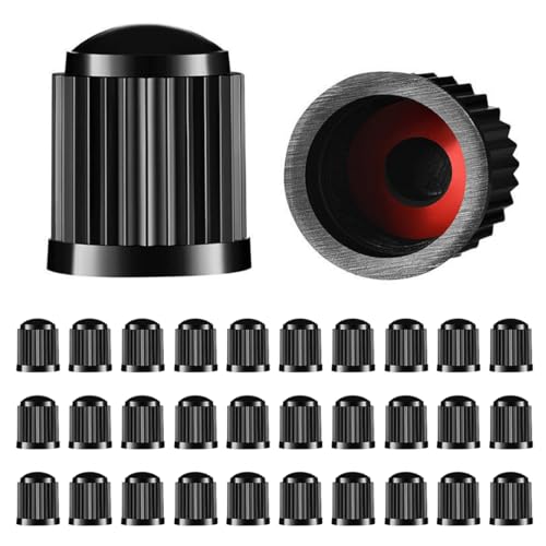 JEYORZY 30 Pcs Tapas de Válvula de Neumático, Tapones Valvula Coche, Tapones Valvulas Ruedas, Cubiertas Universales para SUV, Coches, Bicicletas, Motocicletas, Camiones, Atornillado