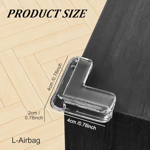 Image of 8 /12 /24 Pack Transparent PVC Table Corner Protectors Guards, Universal Furniture Corner Protectors, Edge Safety Cover Sharp Bumper Sticker Guards for Table Furniture (Airbag Type, 8Pack)