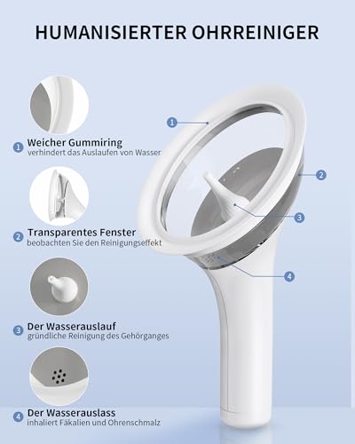 Ohrenspülung Kaugic Elektrischer Ohrenschmalz Entferner für Erwachsene