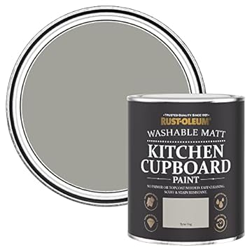 Rust-Oleum Grey Kitchen Cupboard Paint in Matt Finish - Tyne Fog 750ml