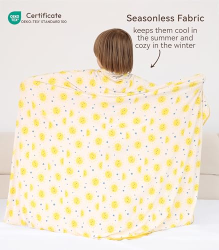 Image of Premium Baby Blankets, Soft Viscose from Bamboo Blanket for Boys and Girls, Nursery Crib Bedding Quilt for Newborn and Toddler, Cooling for Hot Sleepers, 50'' x 50'' Sun