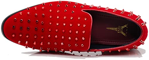 Image of SPK24 Men Vintage Spikes Sparkle Formal Tuxedo Stage Fashion Slip On Loafer Dress Shoes