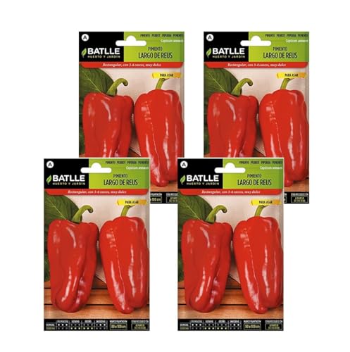 Pack 4 Semillas de pimiento largo reus rojo Semillas Batlle