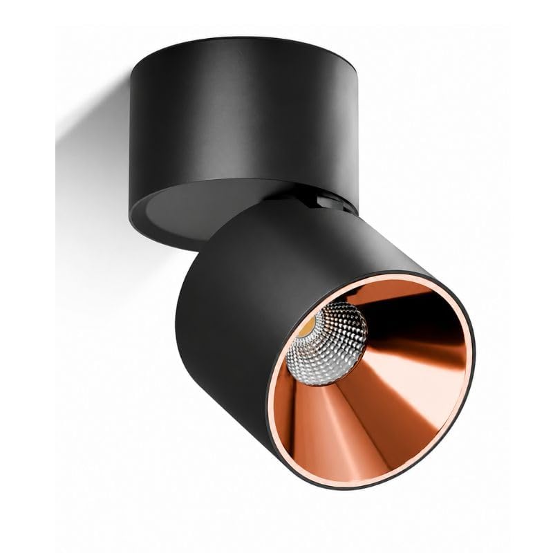 LED Surface COB Spot Light Rose Gold Reflector 15W Natural White 4000K/ White 6000k/ Warm White 3000k | 360° Rotatable & 90° Adjustable | Aluminium Body | 2 Year Warranty (Set of 1)-image-2