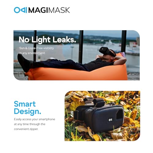 MagiMask VR Headset for Phone | Unibody Lens | HD FPV Monitor Compatible with All Smartphones | Alternative to AR Glasses & VR Goggles - Image 5