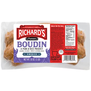 Richard's Cajun Foods Smoked Pork Boudin 16 oz