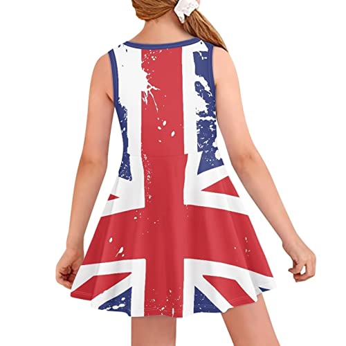 Coloranimal Girl Sleeveless Midi Dresses A Line Twirly Skater Dresses for 3-16 Age2