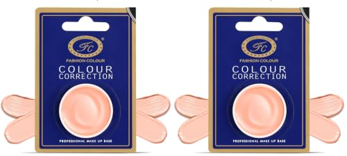 Image of FASHION COLOUR Colour Correction Professional Makeup Base | Full coverage Concealer | Face Makeup | Corrector For Under Eye Dark Circles, Acne & Blemishes | Matte Finish | 3g | Shade-072 (Pack of 2)