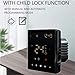Wifi Thermostat Smart, 7 Day Programmable Smart APP Control Home Thermostat with Touchscreen Color Display Indoor Temperature Controller 100‑250VAC(16A WIFI)