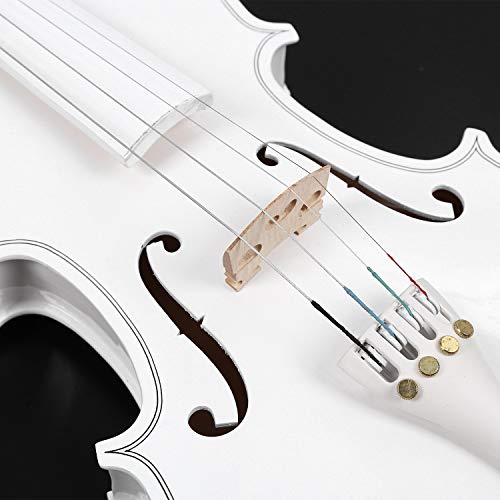 Violon 4/4 blanc taille complète pour étudiant et enfant débutant