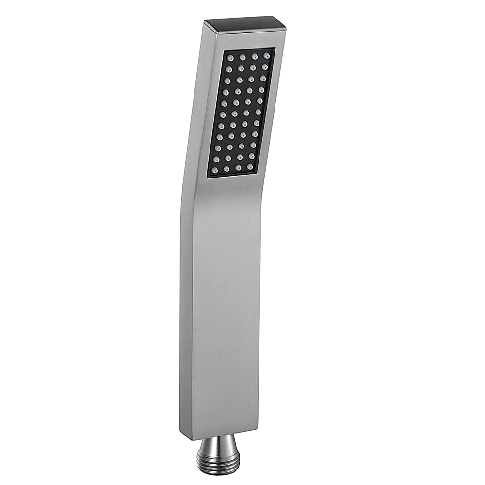 Asyas Handbrause Aus Massivem Messing – Mit Halter, Schlauch & Verstellbarer Wandhalterung, Gebürstetes Nickel