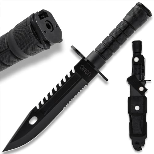 USMC Fixed Blade M9 Knife and Sheath | Officially Licensed, 12