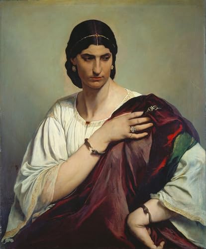 Impression sur toile femme romaine par Feuerbach tableau chambre 60x90cm