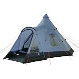 10T Apache 500+ - 10-Personen Tipi Pyramiden-Zelt mit Tunnel-Eingang teilbare Schlafkabine...