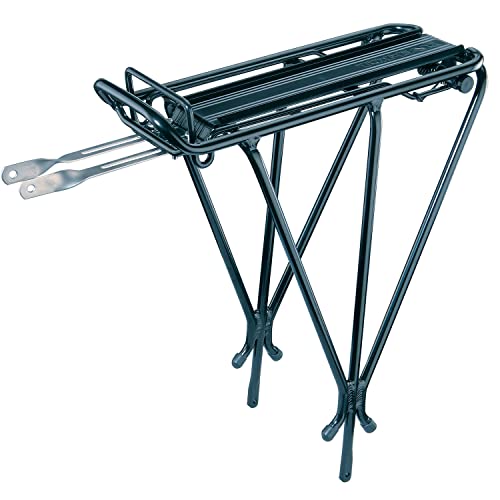 Topeak Explorer Rack with Spring MTX 2.0 – 6061 T6 Hollow Aluminum Rear Bike Rack for 26”, 27.5” & 700C Rim Brake Bikes – MTX QuickTrack & 2.0 Compatible, 57 lb Load Capacity, Integrated Spring Clip