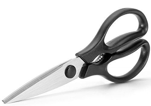 Heavy-Duty Kitchen Scissors, Multi-Purpose Utility Ultra Sharp Food Shears by WELLSTAR for Meat
