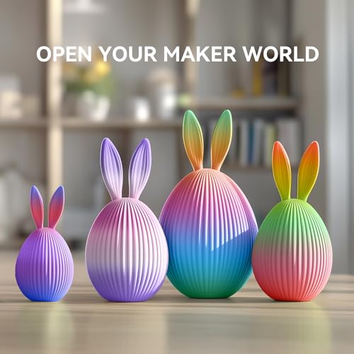 Image of SUNLU Rainbow PLA Filament 1.75mm, 250g Spool Bundle, 3D Printer Filament | Beginner Friendly Multicolor Bundle, Fast Color Change, 4 Rolls, Rainbow 01+02+03+04