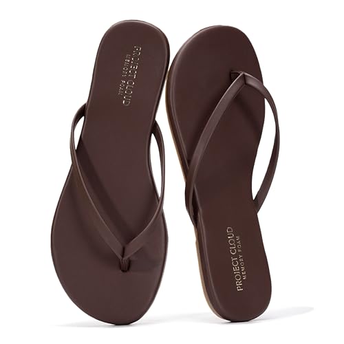 Image of Project Cloud Flip Flops for Women Footwear- Lightweight and Memory Foam Insole Sandals for Women 2026 - Durable Non-Slip Beach Essentials Flats for Women Sandals (Foundations)