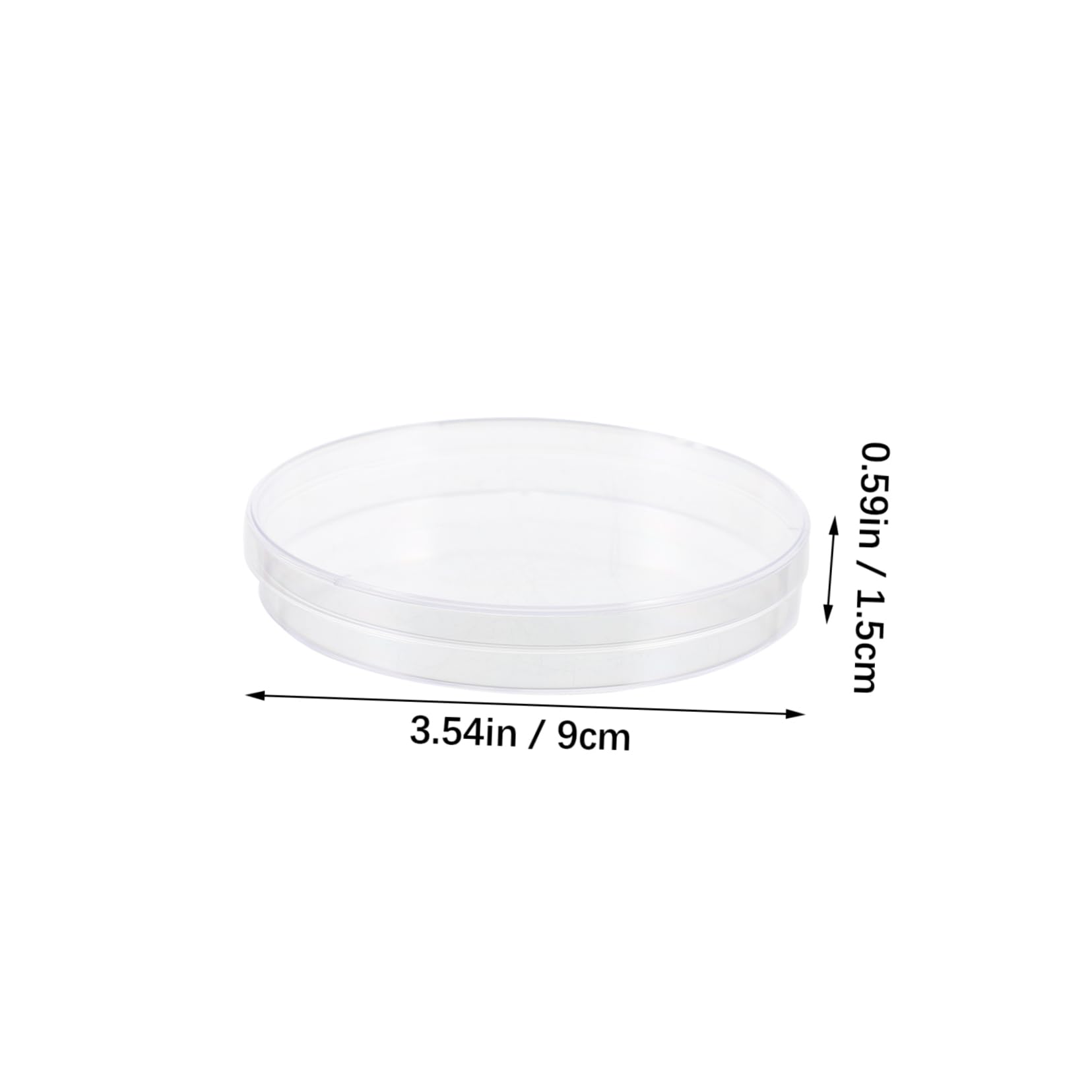 COSMEVIVI 20pcs Lab Petri Dishes Plastic Culture Dishes Lids for Research School Science Projects