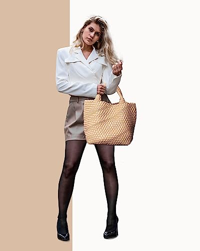Bolso tejido para mujer en piel vegana suave miniatura 3