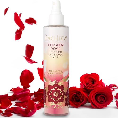 Image of Pacifica Persian Rose Perfumed Hair & Body Mist, Alcohol-Free Spray Designed For Head-To-Toe Wear, Vegan & Cruelty-Free, 6 Fl Oz