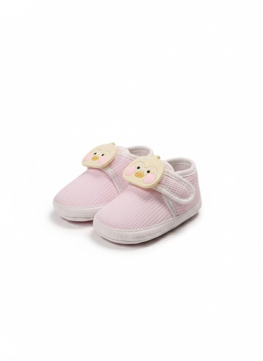 Newborn Baby shoe | Baby First Walking Shoes | Soft Cotton Booties with Cute Teddy Design | Hook and Loop Closure | for Infants, NewBorn Baby | 0 to 12 Months | New Born Baby | Zero to One Year | 0 to 1 Year-image-10