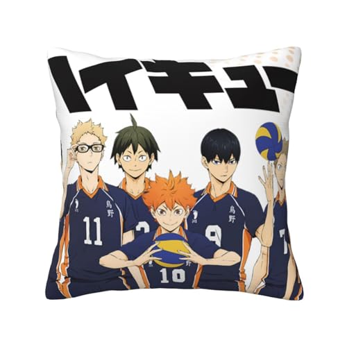 ハイキュー (19) ッションカバー 抱き枕カバー 装飾枕カバー 座布団カバー グッズ ギフト アニメグッズ 着脱簡単 洗える ソファ背当て 両面プリント かわいい おしゃれ 車やソファー 50x50cm