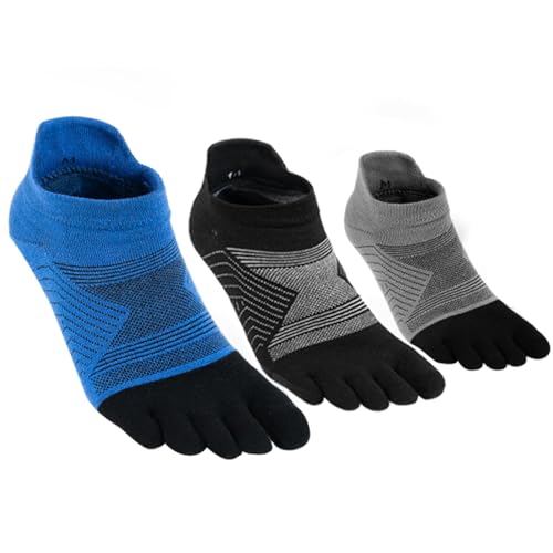 Outdoor men's and women's 50% Merino wool socks Sports finger socks Running socks three pairs4