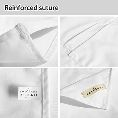 Rotanet Server Aprons Half Bistro Apron With 3 Pockets 22 Inch Waiter Waitress Long Waist Apron For Men Women Waterpoof White #TOP6