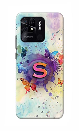 Image of PRINTFIDAA� Printed Hard Back Cover Case for Redmi 10 | Redmi 10 Power Back Cover (Alphabet S) -2808