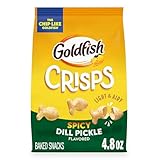 Goldfish Crisps Spicy Dill Pickle Baked Chip Crackers, 4.8 Oz Bag