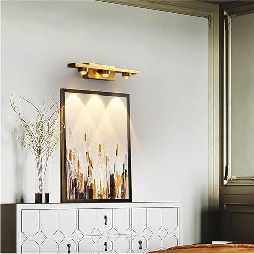 Image of Groeien 3 LED Golden 3 watt Wall Sconce Bathroom Vanity Indoor Outdoor Light Fixtures for Mirror, Hallway,Bedroom,Indoor Wall Light(LuxeBeam-3LED)