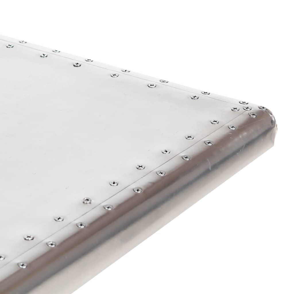 Biurko styl lotniczy 112 x 50 x 76 cm metal srebrny