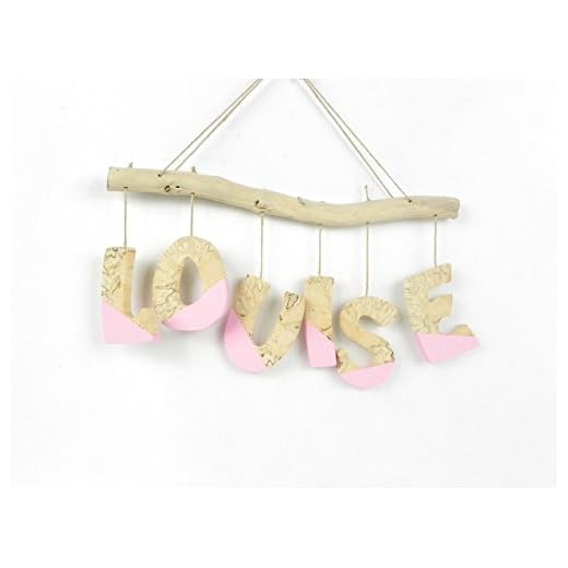 Prénom personnalisé en bois massif naturel, cadeau de naissance, lettres en bois, prénom pour porte de chambre