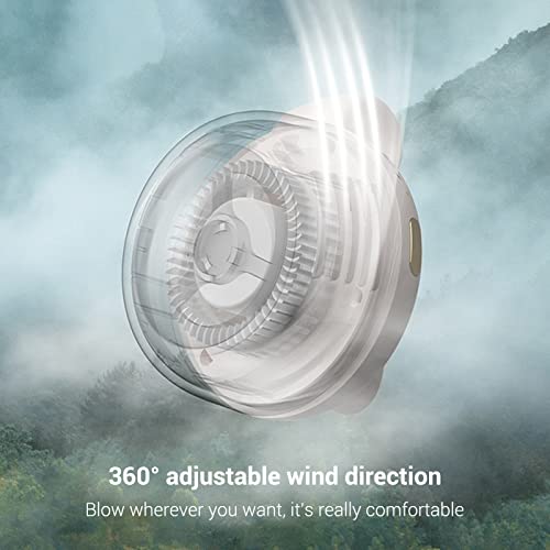 Image of Pocket Clip Fan, Silent Small Whirlwind Fan ABS Flexible for Pool for Hiking for Picnic (Pink)