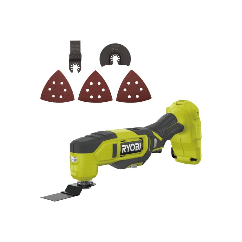 Confezione RYOBI - Multiutensile RMT18-0 - 18V OnePlus - 11 accessori - Senza batteria e caricatore - Kit 12 accessori R