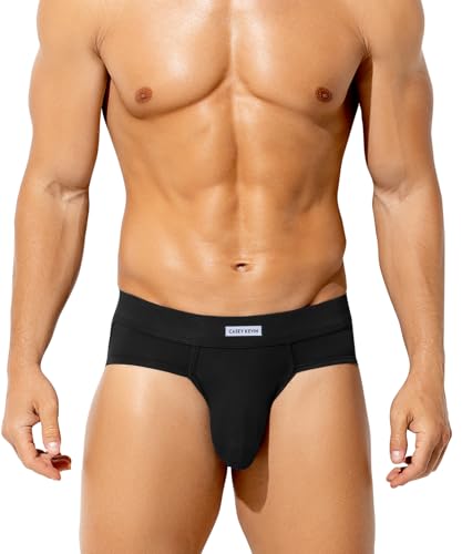 Casey Kevin Herren Slip aus Bambus, Unterwäsche Atmungsaktiv Weich Kratzfreie Etiketten Sexy Herren-Slips für Sport, M
