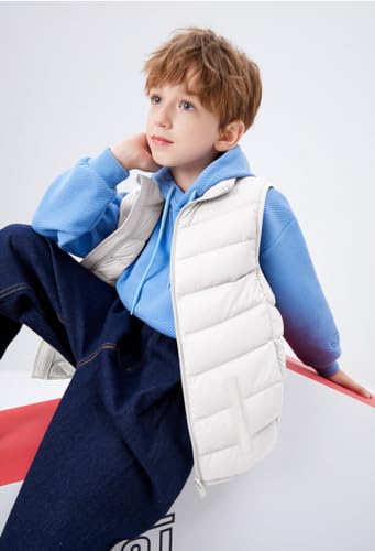 Haloumoning Girls Puffer Vest Kids Zip Up Padded Gilet Winter Quilted Jackets Fashion Outwear 5-14 Years thumb #3
