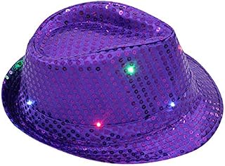 liaddkv Hat Fancy Led Sequins Colourful Party Light Dance Dress Flashing Unisex Cap Baseball Cap Kids New
