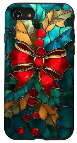 �Ԃ��|�̉ʎ� �N���X�}�X �ǂ񂮂� ���U�C�N �~�̖� �p�^�[�� �X�}�z�P�[�X iPhone SE (2020) / 7 / 8 �p