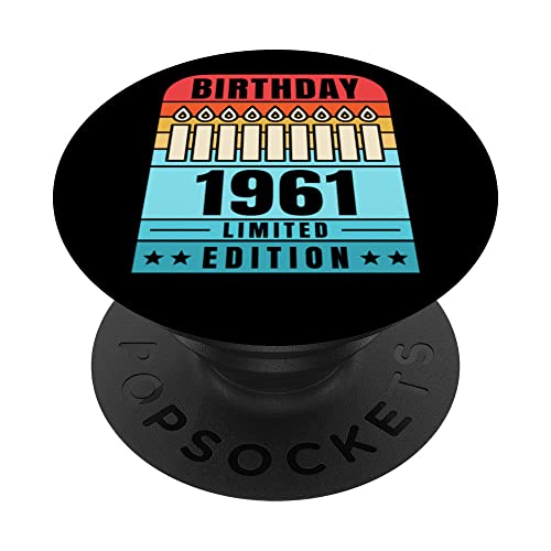 1961 Pop Socket para teléfono Edición Limitada 1961 Cumpleaños PopSockets PopGrip Intercambiable