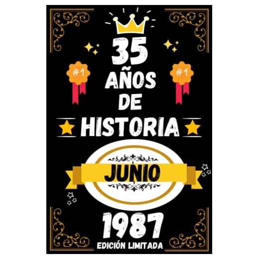 CUADERNO, 35 AÑOS DE HISTORIA JUNIO 1987 EDICIÓN LIMITADA: Regalo de 35 cumpleaños para mujeres y hombres, ideas de 35 cumpleaños... un cumpleaños... ... regalo de 35 cumpleaños para él/ella.