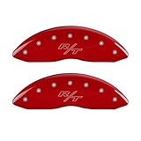 MGP Caliper Covers - Brake Caliper Covers for 2011-2023 Dodge Challenger & 2011-2023 Dodge Charger (Requires Dual Piston Front Caliper) Front and Rear Set - Engraved R/T Vintage Logo (Red)