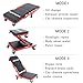 WheelX Mechanic Creeper 36 inches 3-in-1 Mode Z Seat 340lbs Capacity, Foldable Garage Adjustable Rolling Folding with 6pcs Wheels Roller, Lay Down Sit Lean Back, Under Car Auto Repair, Red Black