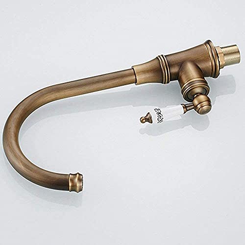 Robinet de cuisine mitigeur évier laiton antique rétro brossé - 5
