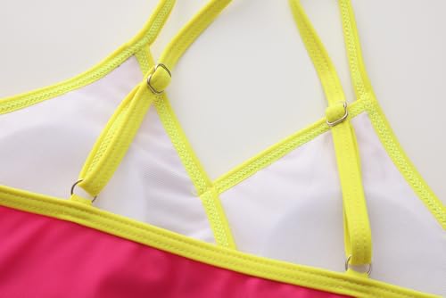 Image of Girls 3 Piece Bikini Bathing Suit Teen Girls Swimwear Sport Swimsuits with Shorts 9-16T