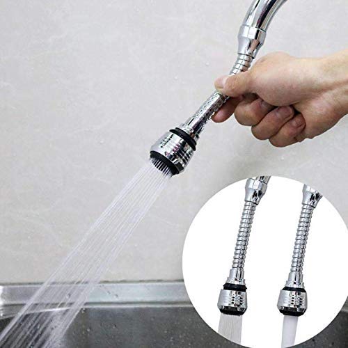 Aagna Adjustable Faucet 360 Rotate Flexible Kitchen Water Nozzle Spray Sink Hose Faucet Hose Spray Turbo Flex 4